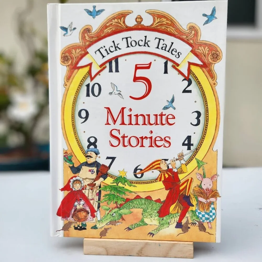 Vintage book Tick Tock Tales 5 Minute Stories Hardcover 1992 children's book Rhy